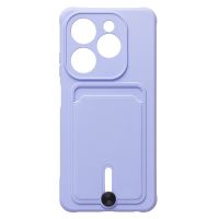 Чехол для Infinix Hot 40i (X6528B) силиконовый с картхолдером №4 <светло-фиолетовый> ― Spb.OnlineBazar.su