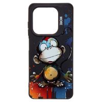 Чехол для Tecno Spark 20 (KJ5) силиконовый (рис. 335/обезьяна) <черный> ― Spb.OnlineBazar.su