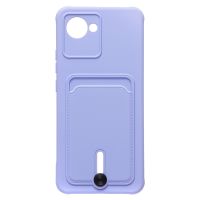 Чехол для Realme RMX3506 силиконовый с картхолдером №4 <фиолетовый> ― Spb.OnlineBazar.su