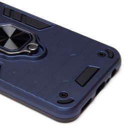 Чехол для Realme RMX3624 силиконовый противоударный с кольцом <синий>