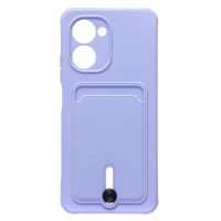Чехол для Realme C33 силиконовый с картхолдером №4 <фиолетовый> ― Spb.OnlineBazar.su