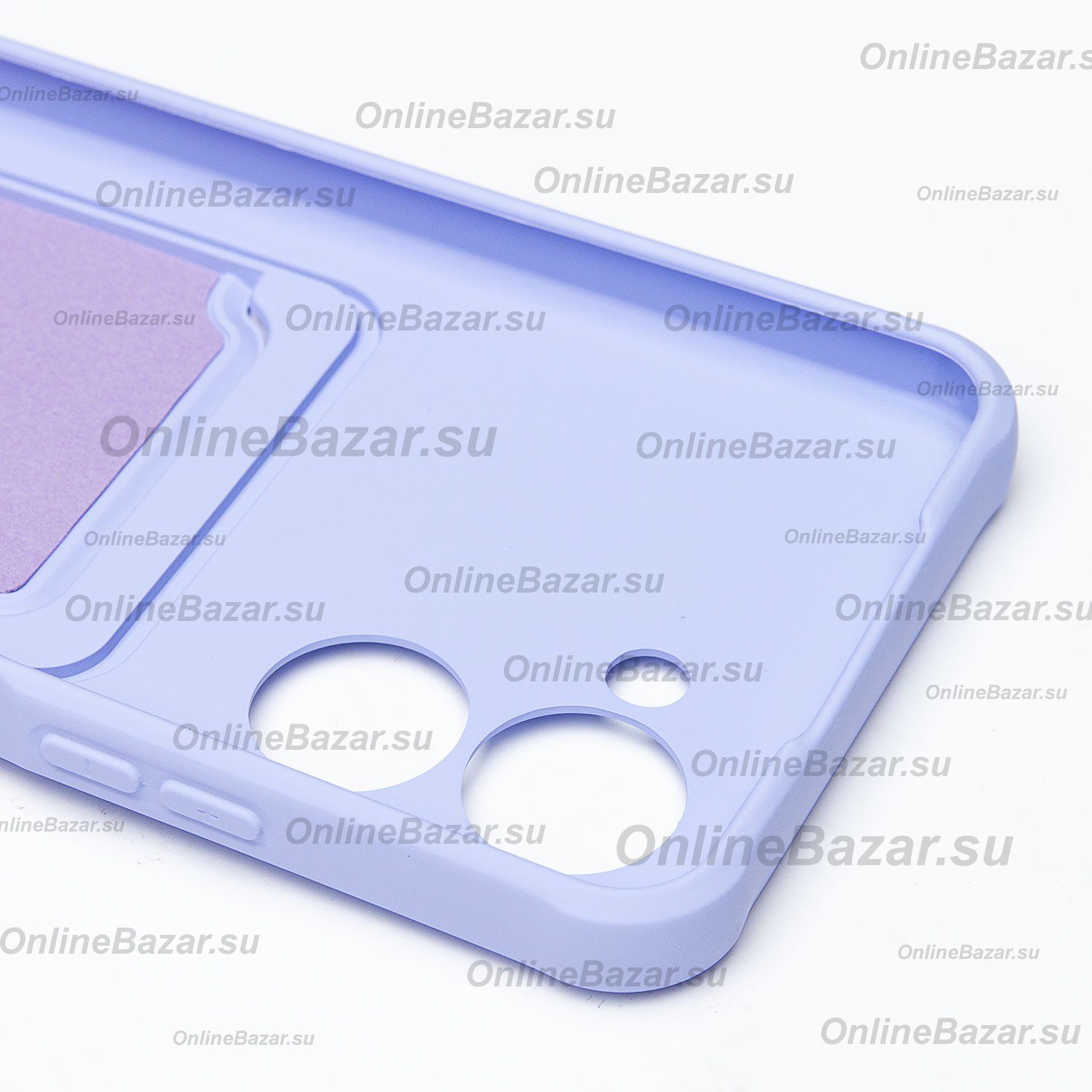 Чехол для Realme C33 силиконовый с картхолдером №4 <фиолетовый> ― Spb.OnlineBazar.su