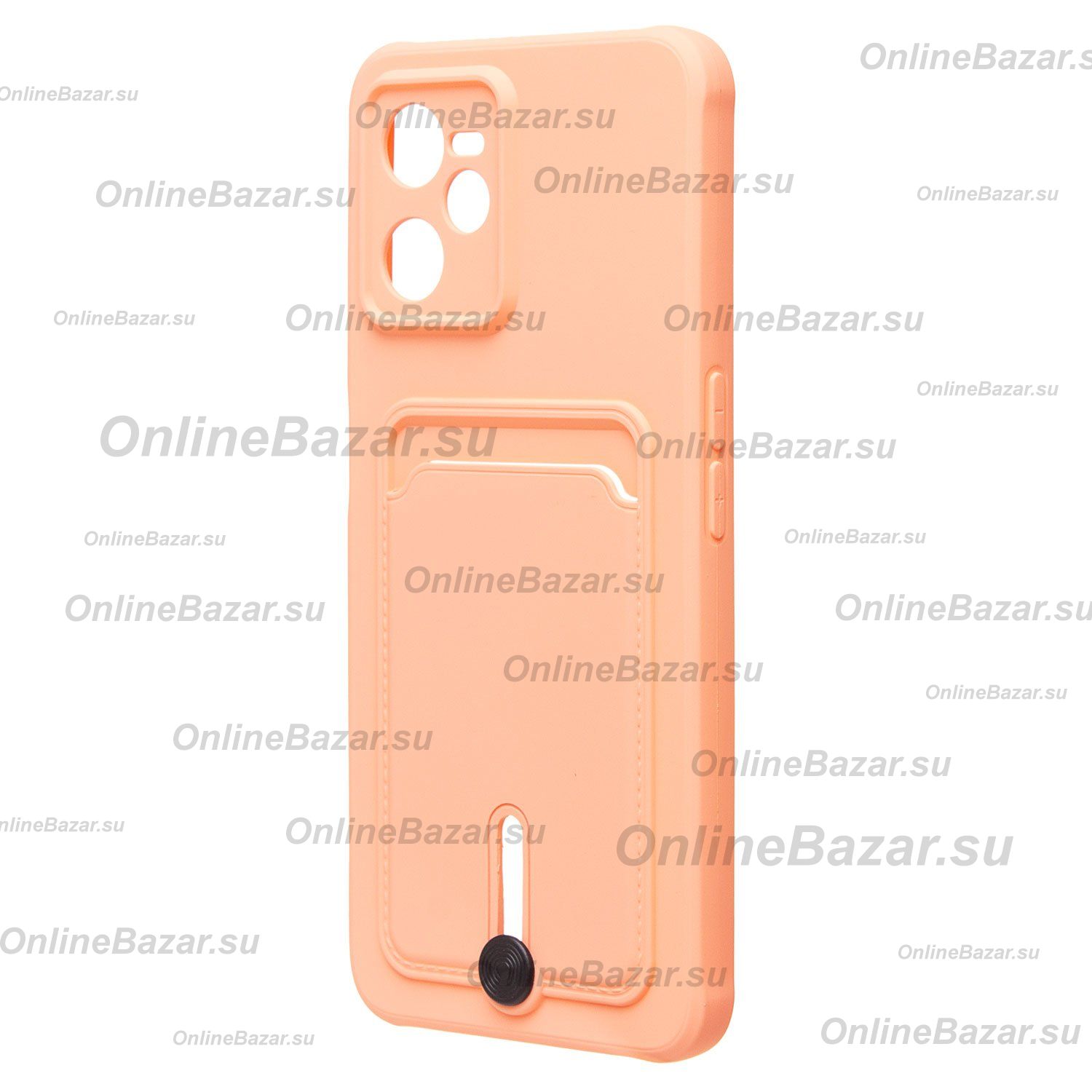 Чехол для Realme C35 силиконовый с картхолдером №4 <розовый> ― Spb.OnlineBazar.su