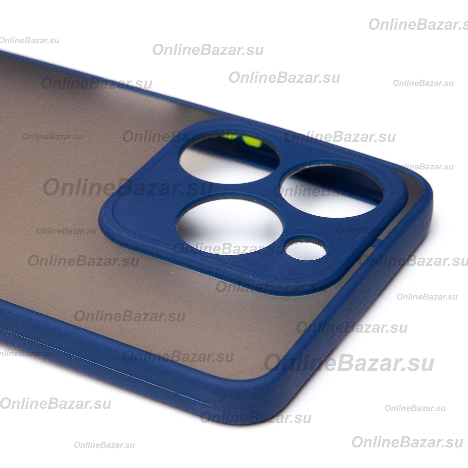 Чехол для Realme C63 пластиковый с окантовкой <темно-синий> ― Spb.OnlineBazar.su