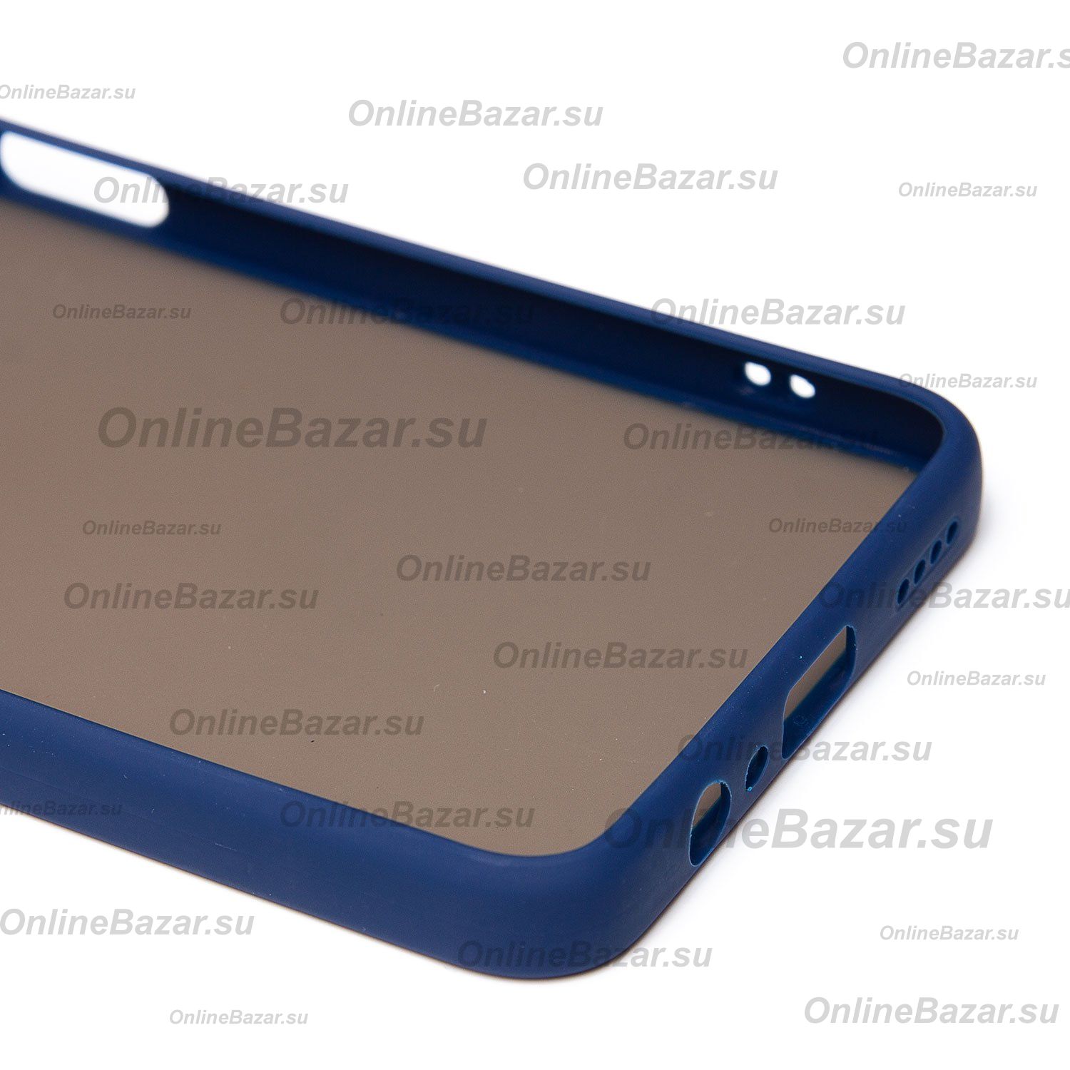 Чехол для Realme C63 пластиковый с окантовкой <темно-синий> ― Spb.OnlineBazar.su