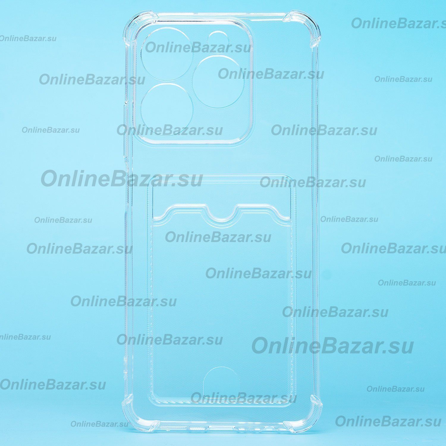 Чехол для Realme C63 силиконовый с картхолдером №2 <прозрачный> ― Spb.OnlineBazar.su