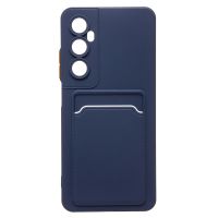 Чехол для Realme RMX3910 силиконовый с картхолдером №9 <темно-синий> ― Spb.OnlineBazar.su