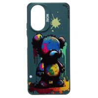 Чехол для Realme RMX3890 силиконовый (рис. 335/медведь) <темно-зеленый> ― Spb.OnlineBazar.su