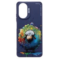 Чехол для Realme RMX3890 силиконовый (рис. 335/овечка) <темно-синий> ― Spb.OnlineBazar.su