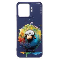 Чехол для Realme RMX3506 силиконовый (рис. 335/овечка) <темно-синий> ― Spb.OnlineBazar.su