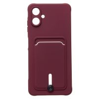 Чехол для Samsung SM-A065F (Galaxy A06) силиконовый с картхолдером №4 <бордовый> ― Spb.OnlineBazar.su