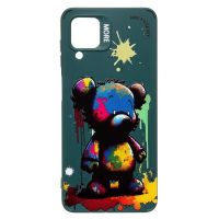 Чехол для Samsung SM-A125F (Galaxy A12) силиконовый (рис. 335/медведь) <темно-зеленый> ― Spb.OnlineBazar.su