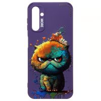 Чехол для Samsung SM-A145F (Galaxy A14) силиконовый (рис. 335/кот) <фиолетовый> ― Spb.OnlineBazar.su