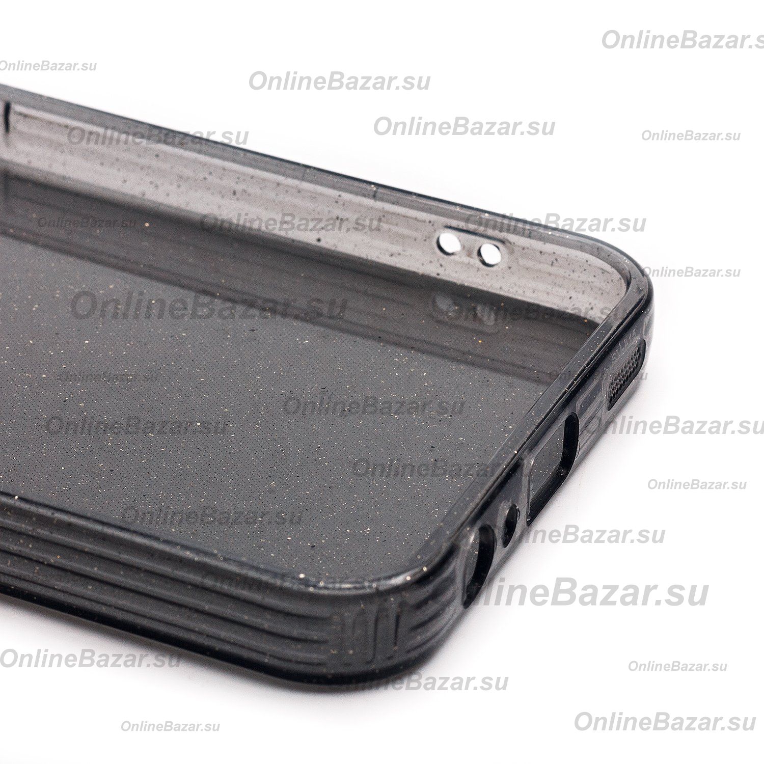 Чехол для Samsung SM-A156B (Galaxy A15 5G) силиконовый с блестками <серо-прозрачный> ― Spb.OnlineBazar.su
