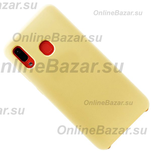 Чехол для Samsung SM-A205F (Galaxy A20) силиконовый Soft Touch <лимонный> (премиум) ― Spb.OnlineBazar.su