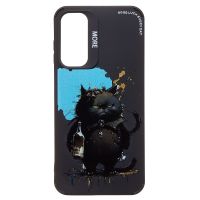Чехол для Samsung SM-A256E (Galaxy A25 5G) силиконовый (рис. 335/черный кот) <черный> ― Spb.OnlineBazar.su