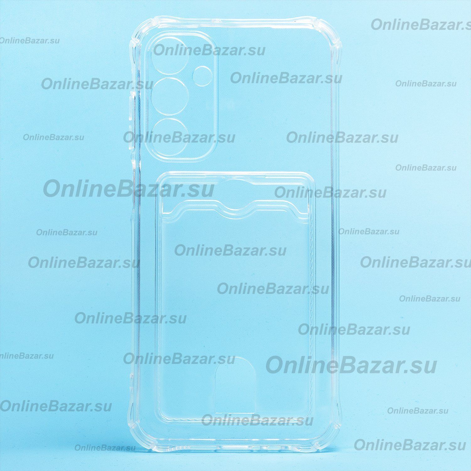 Чехол для Samsung SM-A256E (Galaxy A25 5G) силиконовый с картхолдером №2 <прозрачный> ― Spb.OnlineBazar.su