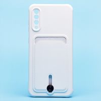 Чехол для Samsung SM-A307F (Galaxy A30s) силиконовый с картхолдером №4 <белый> ― Spb.OnlineBazar.su