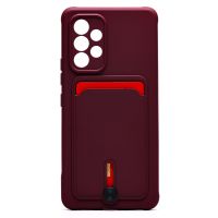 Чехол для Samsung SM-A536E (Galaxy A53 5G) силиконовый с картхолдером №4 <бордовый> ― Spb.OnlineBazar.su