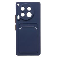 Чехол для Tecno Camon 30 (CL6) силиконовый с картхолдером №9 <темно-синий> ― Spb.OnlineBazar.su