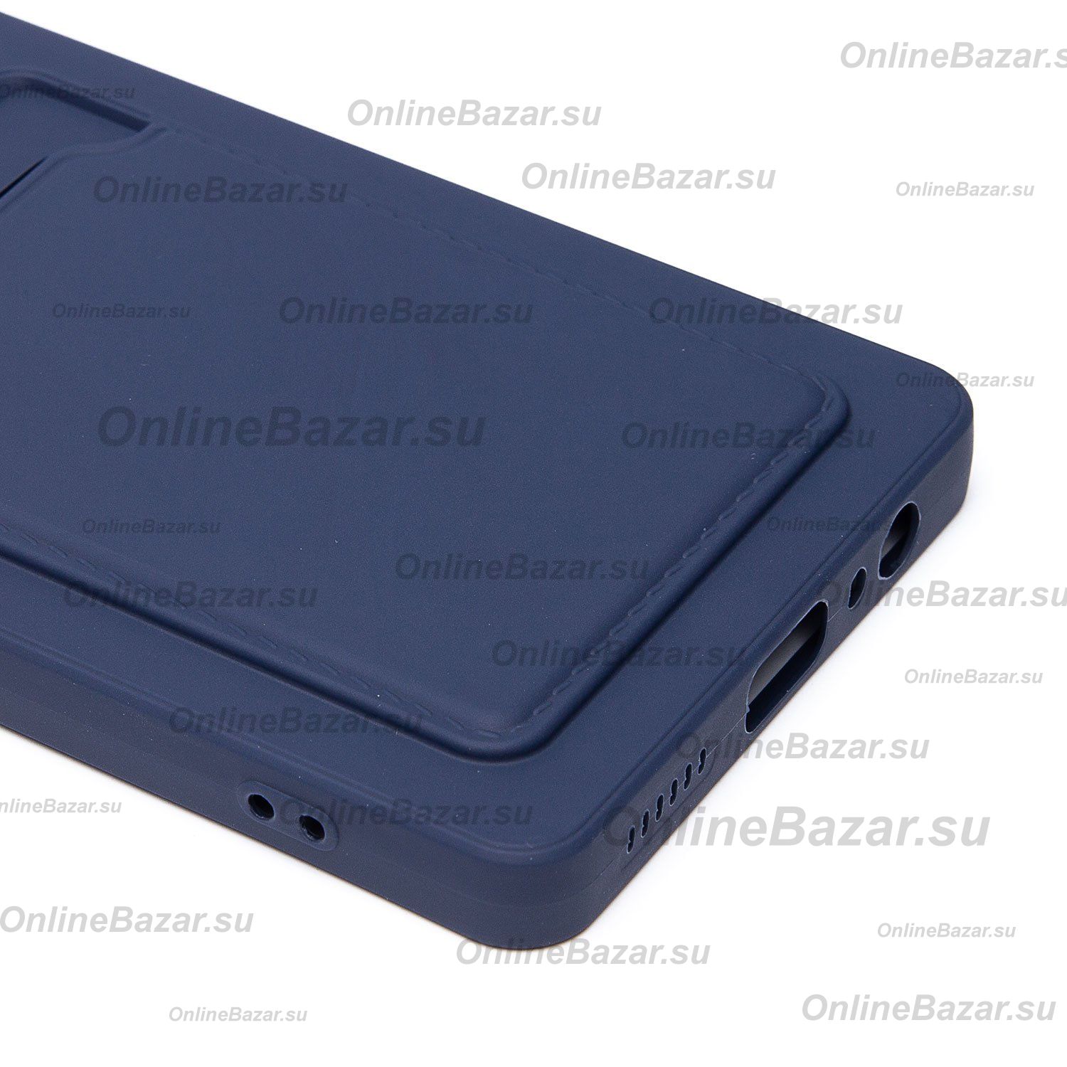 Чехол для Tecno Camon 30 (CL6) силиконовый с картхолдером №9 <темно-синий> ― Spb.OnlineBazar.su