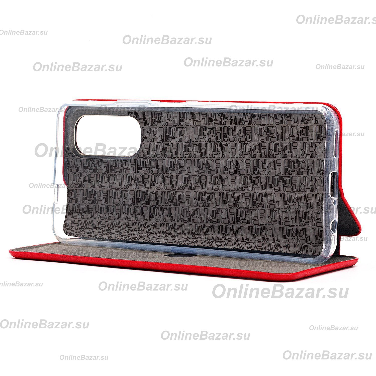 Чехол для Tecno Pova 3 (LF7n) флип боковой кожзам №3 <красный> ― Spb.OnlineBazar.su