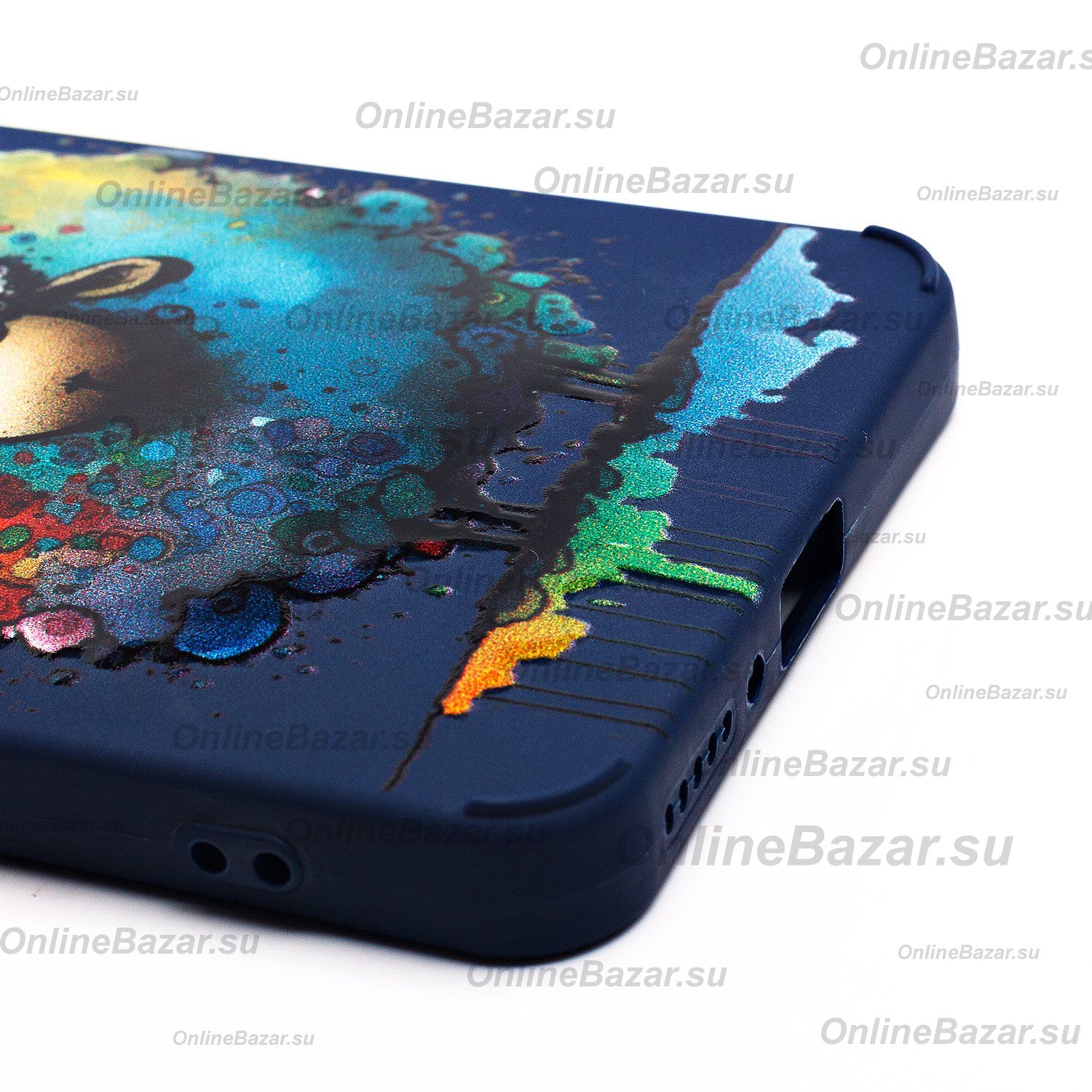 Чехол для Xiaomi Redmi Note 13 силиконовый (рис. 335/овечка) <темно-синий> ― Spb.OnlineBazar.su