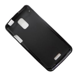 Чехол для HTC J (Z321e) силиконовый матовый <черный>