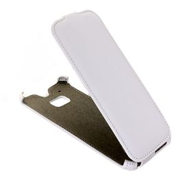Чехол для HTC One (M8) флип кожзам №1 <белый>