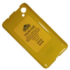 Чехол для HTC One SC (T528D) задняя крышка пластик лакированный SGP Case Ultra Slider <желтый>