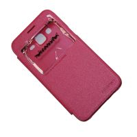 Чехол для Samsung SM-J500F (Galaxy J5) флип боковой пластик-кожзам с окошком Nillkin Sparkle <красный> ― Spb.OnlineBazar.su