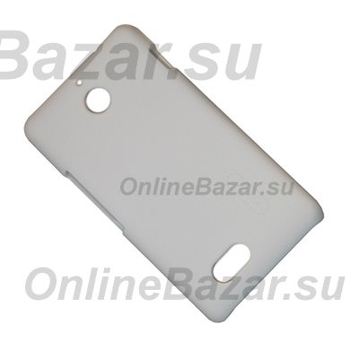 Чехол для Sony D2005 (Xperia E1) задняя крышка пластик ребристый Nillkin <белый> ― Spb.OnlineBazar.su