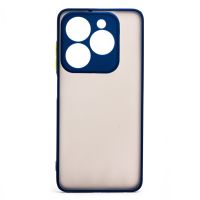 Чехол для Infinix Hot 40i (X6528B) пластиковый с окантовкой <темно-синий> ― Spb.OnlineBazar.su