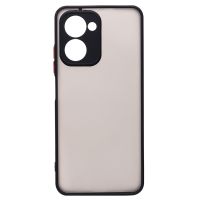 Чехол для Realme C33 пластиковый с окантовкой <черный> ― Spb.OnlineBazar.su