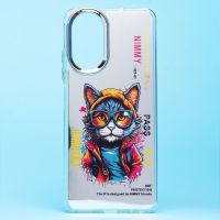 Чехол для Realme RMX3890 силиконовый (рис. 092/кот) <серый> ― Spb.OnlineBazar.su