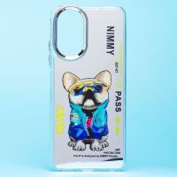 Чехол для Realme RMX3890 силиконовый (рис. 092/собака) <серый> ― Spb.OnlineBazar.su