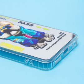 Чехол для Realme RMX3890 силиконовый (рис. 092/собака) <серый>