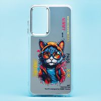 Чехол для Samsung SM-A256E (Galaxy A25 5G) силиконовый (рис. 092/кот) <серый> ― Spb.OnlineBazar.su