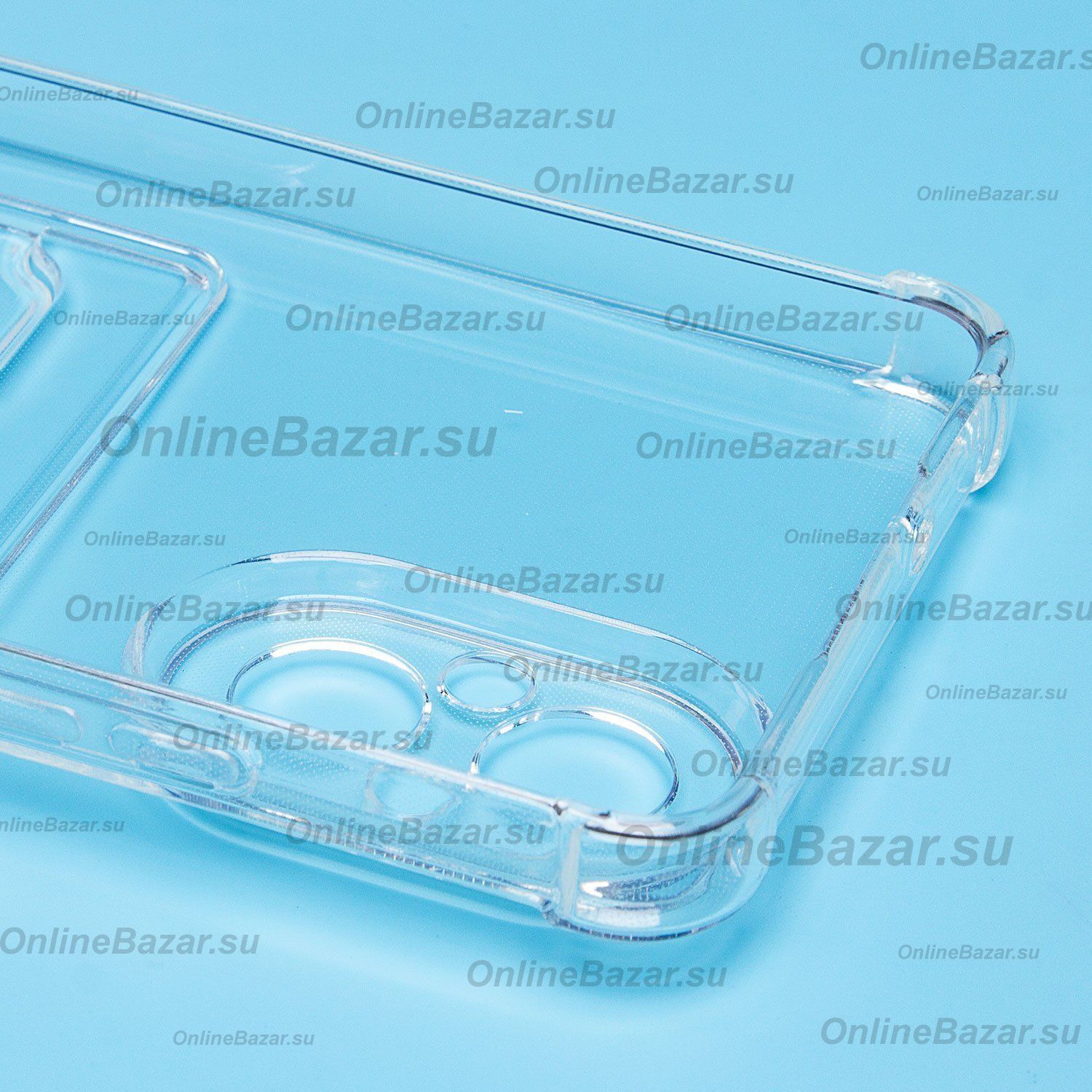 Чехол для Realme RMX3890 силиконовый с картхолдером №2 <прозрачный> ― Spb.OnlineBazar.su