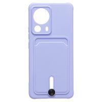 Чехол для Xiaomi 13 Lite силиконовый с картхолдером №4 <светло-фиолетовый> ― Spb.OnlineBazar.su
