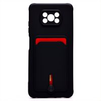 Чехол для Xiaomi M2102J20SG силиконовый с картхолдером №4 <черный> ― Spb.OnlineBazar.su