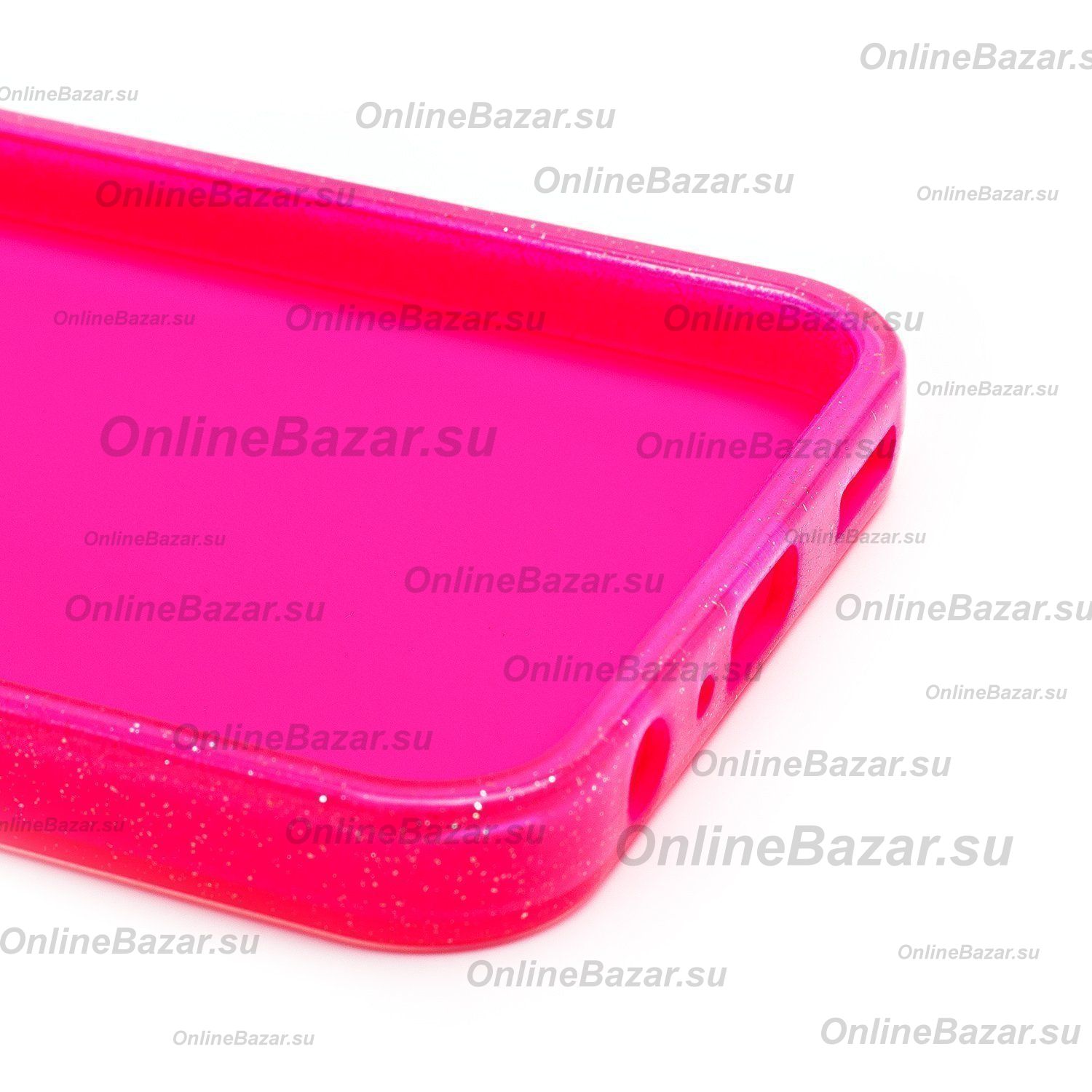 Чехол для Samsung SM-A245F (Galaxy A24) силиконовый с блестками №3 <розовый> ― Spb.OnlineBazar.su