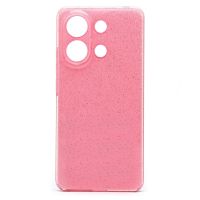 Чехол для Xiaomi Redmi Note 13 силиконовый с блестками №3 <светло-розовый> ― Spb.OnlineBazar.su