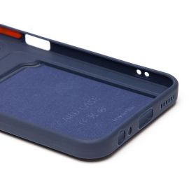 Чехол для Tecno Spark 40 Pro (KM6) силиконовый с картхолдером №9 <темно-синий>