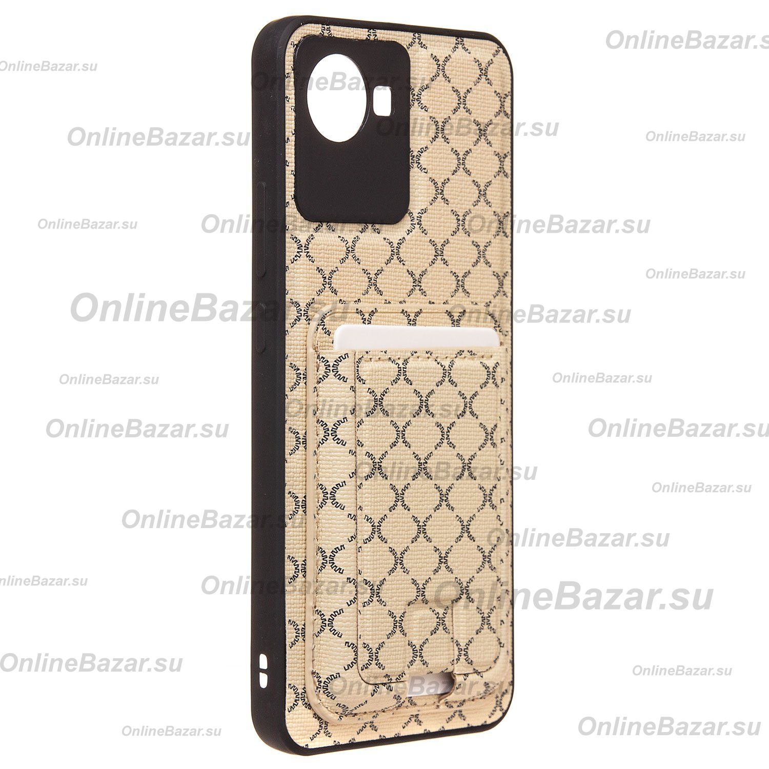 Чехол для Realme RMX3506 силиконовый с картхолдером №8 <белый> ― Spb.OnlineBazar.su