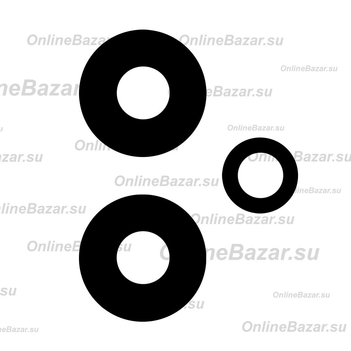 Стекло камеры для Realme 9 5G (комплект 3 шт.) <черный> ― Spb.OnlineBazar.su