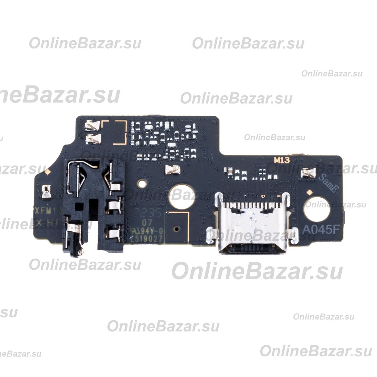 Плата нижняя для Samsung SM-A045F (Galaxy A04) на системный разъем, разъем гарнитуры и микрофон ― Spb.OnlineBazar.su